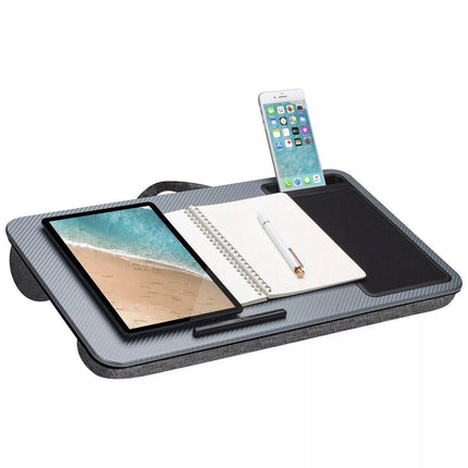 Multi Functional Laptop Desk with Cushion and Mouse Pad for Computer and Tablet