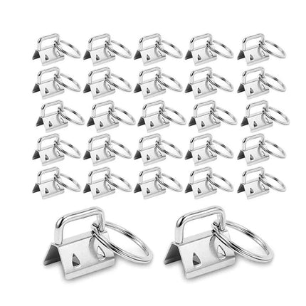50X 27MM DIY Craft Key Fob Keychain Hardware With Plier Wristlets Tail Clip Gift