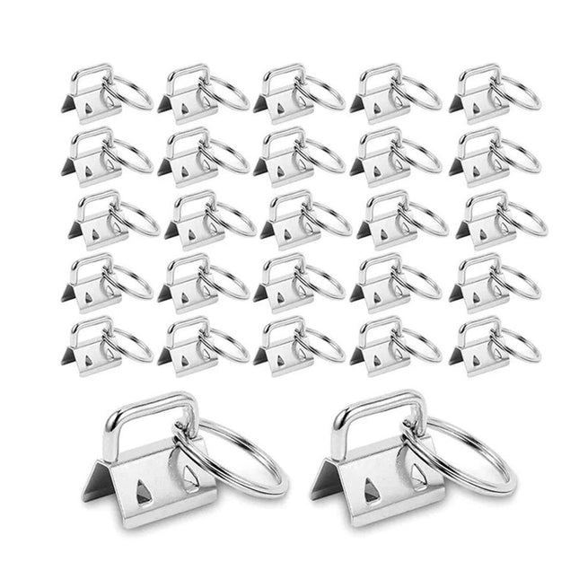 50X 27MM DIY Craft Key Fob Keychain Hardware With Plier Wristlets Tail Clip Gift