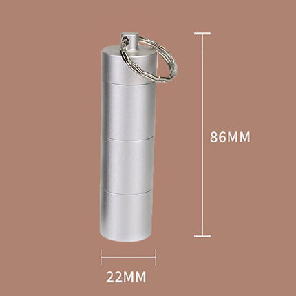 Mini Keychain Aluminum Pill Container Waterproof Medicine Holder Case Keyring - Aimall