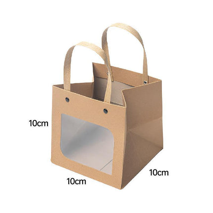 Square Paper Bags Standard Kraft Material Sturdy Multipurpose Available 3 Sizes