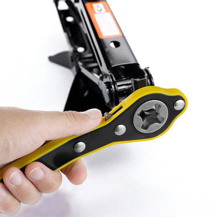 Car Labor-Saving Jack Ratchet Wrench Wheel Hand Crank Cross Wrench Repair Tool - Aimall