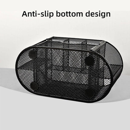 Creative Metal Desktop Pen Holder Multi-function Storage Box Organizer Rack