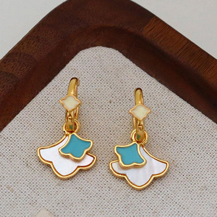 New Chinese Ginkgo Leaf Earrings Simple Delicate Design Elegant Jewelry