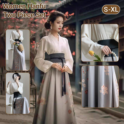 Stylish Chinese Style Hanfu Skirt Suit Traditional Womens Outfit for Daily Wear