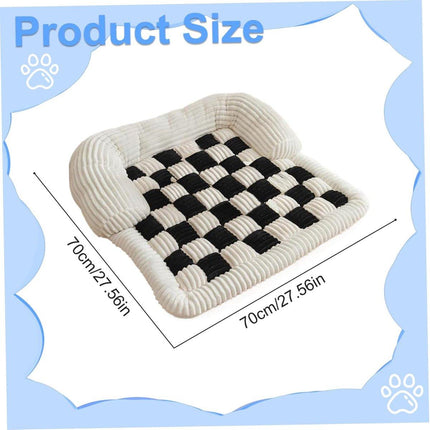 Checkerboard Pet Dog Kennel Mat Comfortable Cushion for Dogs and Puppies Bedding