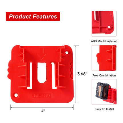 For Milwaukee M18 18V Battery Dock Holder Base Compatible with 48-11-1815 Tools