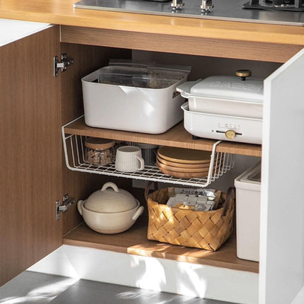 3PCS Hanging Storage Basket Rack Organizer Kitchen Wardrobe Shelf Cabinet Basket