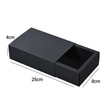 25X Black Kraft Paper Drawer Jewelry Package Necklace Bracelet Gift Package box - Aimall