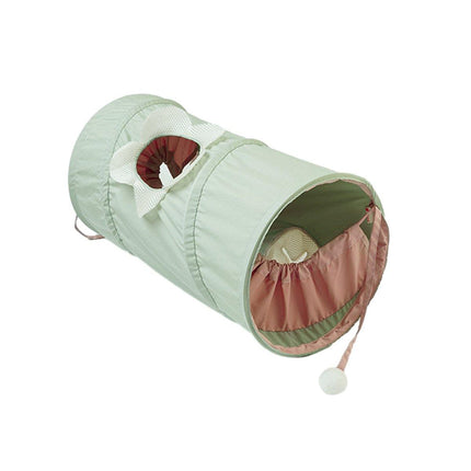 Folding Spiral Cat Tunnel Toy Interactive Pet Tunnel for Cats and Kittens Play