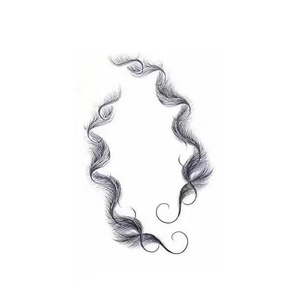 Baby Hair Tattoo Stickers Black Hairline Edge Decals Curly Women Stickers Fringe - Aimall
