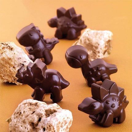 4pcs Dinosaur Ice Cube Mould Silicone Jelly Chocolate Mould for Kids and Parties