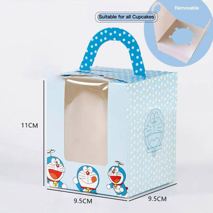 50 Pack Premium Cupcake Boxes with Window Thickened Cardboard Muffin Holders