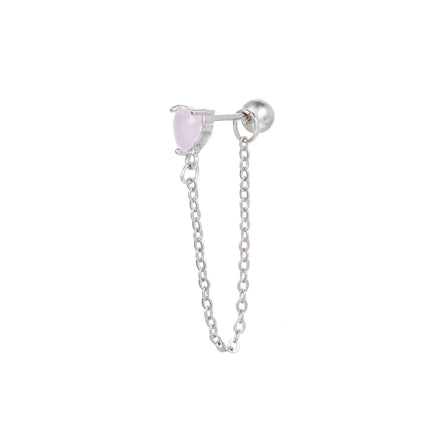 Pink Tone Minimalist Tiny Moon Star Heart Earrings Ear Bone Stud Women Jewelry - Aimall