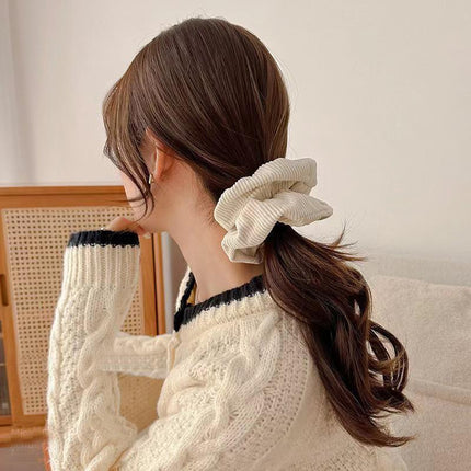 Corduroy Big Hair Scrunchies Ponytail Holder Hair Ties Rope Hair Accesorries - Aimall