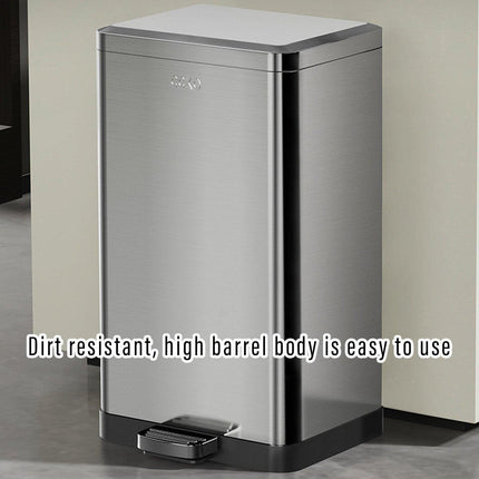 20L Rubbish Bin Foot Operated Household Trash Can with Lid Large Capacity