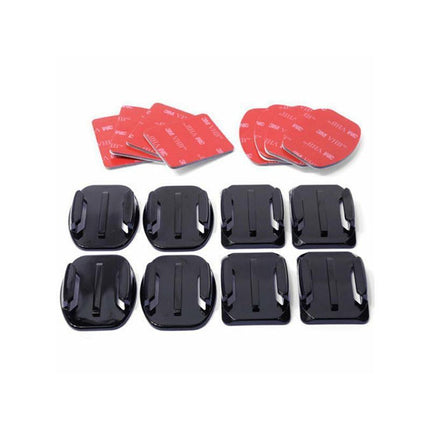 8Pcs Flat Curved Adhesive Mount Helmet Accessories For Gopro Hero 8/7/2 /3+/6/5 - Aimall