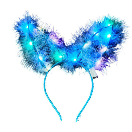 LED Bunny Ears/Angel/Pearl Headband Light Up Headpiece Cute Hair Accessory - Aimall