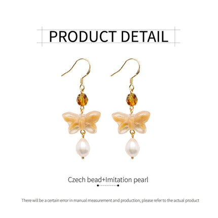 Butterfly Czech Bead Earrings Fashion Jewellery Women Elegant Trendy Gift