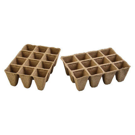 50pcs Disposable 12 Grid Seedling Tray Square Flowerpot Plug Starter Tray