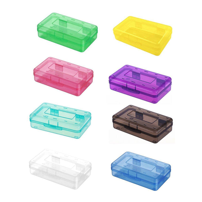 Large Capacity Transparent Plastic Pencil Case Multifunctional Student Art Box
