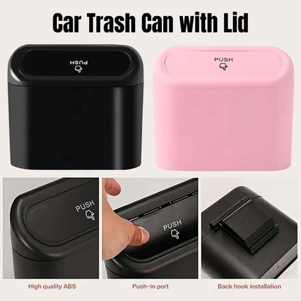 Car Wastebasket Door Mounted Multifunctional Storage Box Trash Bin Organizer