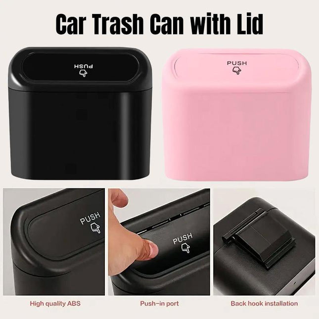 Car Wastebasket Door Mounted Multifunctional Storage Box Trash Bin Organizer