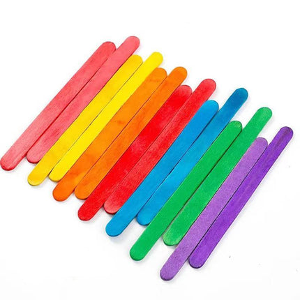 1000PCS Natural Wooden Craft Sticks Paddle Pop Sticks Ice Cream coffee stir - Aimall