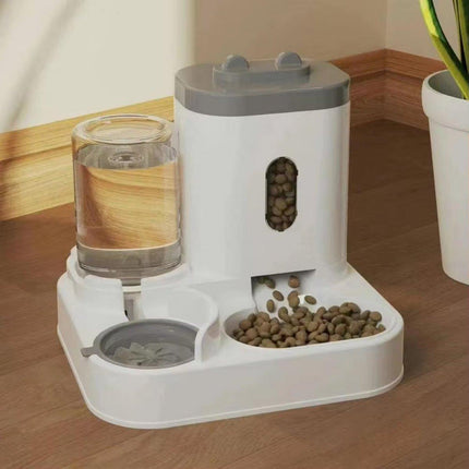 2in1 Pet Bowl Vertical Feeder and Drinker Cat Dog Bowl Water and Food in One