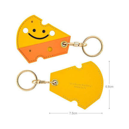 Smile Rice Cheese Keychain Car Keys Ring Mini Food Japanese Adorable Cool Gifts - Aimall