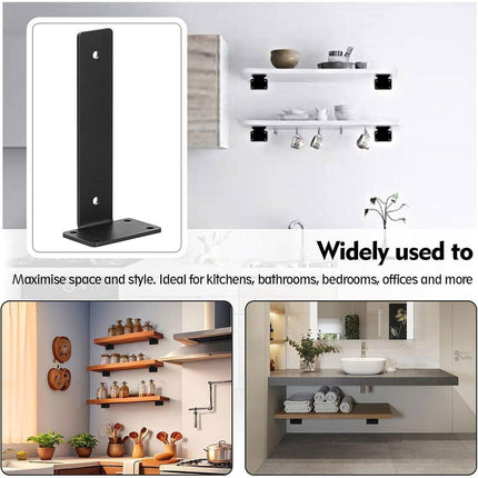 Heavy Duty Shelf Bracket Black L Shape Shelf Bracket Hidden Steel Bracket Shelve