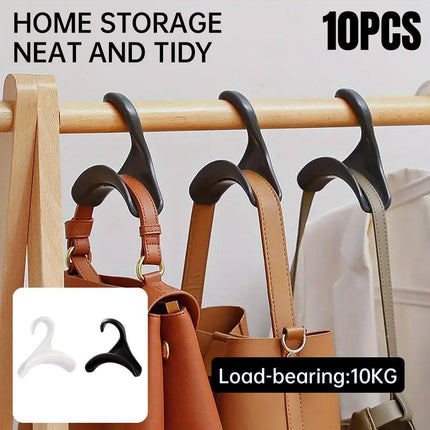 10PCS Wardrobe Plastic Storage Rack Hook Multi-Purpose Hanger Tie Scarf Holder