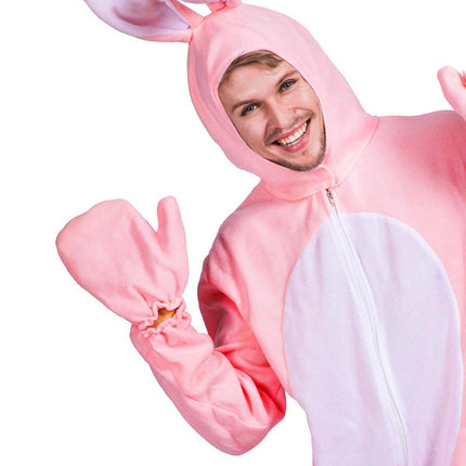 Halloween Rabbit Stage Costume Pink Rabbit Costume Adult Animal Costume Pajamas - Aimall
