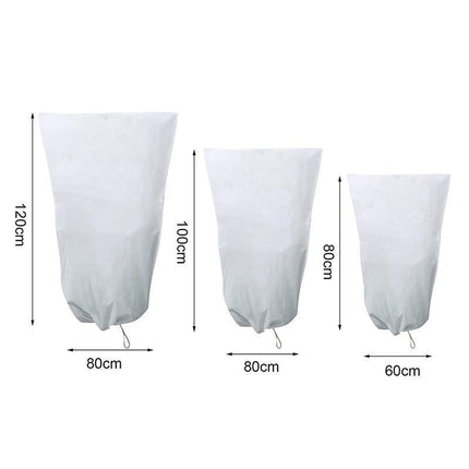 Plant Cover Freeze Frost Protection Bag Drawstring Garden Shrubs Bag Reusable - Aimall