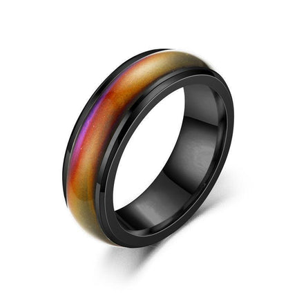 Size 6 Mood Sensing Color Changing Ring Temperature Control Thermochromic Rings - Aimall