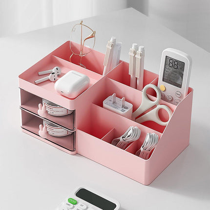 Cartoon Drawer Type Cosmetic Jewelry Storage Box Desktop Student Stationery Box