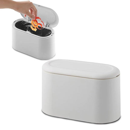 Desktop Wastebasket Organizer Small Trash Bin Compact Wastebasket for Office Use