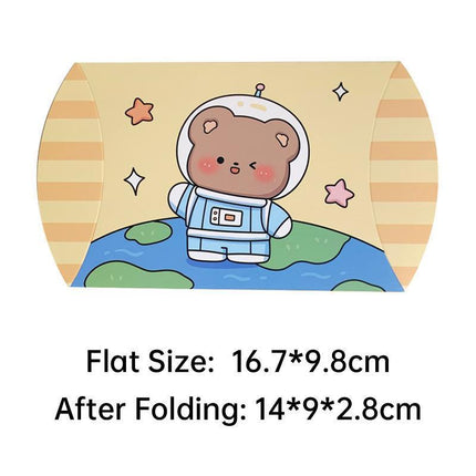 100PCS Pillow Shape Gift Boxes Paper Pouch Folding Carton Party Wedding Favors