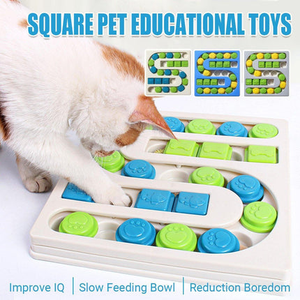 Interactive Dog Puzzle Toy S Shaped Treat Dispenser Pet Training Food Feeder