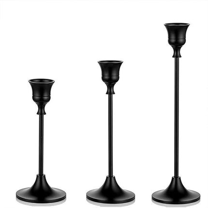 3X Taper Candle Holders Long Table Decorative Candlestick Holder Wedding Dinning