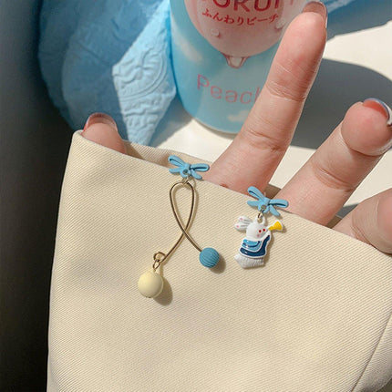 Cute Bunny Asymmetrical Earrings Sweet Jewelry Women Fashion Accessories