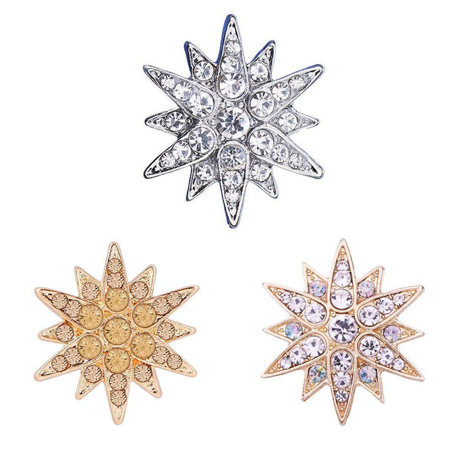 Brooch Six Pointed Star Collar Button Badge Fashion Corsage Pin Accessories