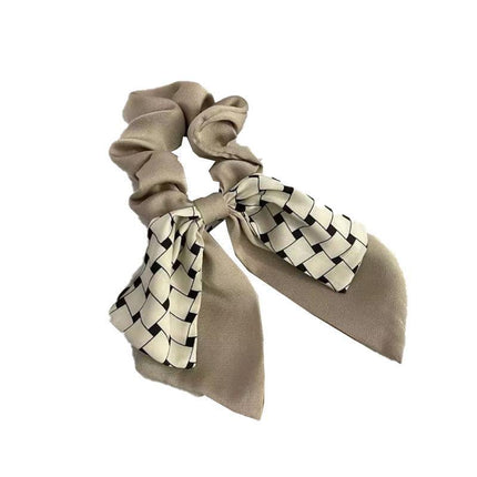 Women Elegant Scrunchies for Hair Ribbon Ties Bow Scrunchies Ponytail Scrunchie - Aimall
