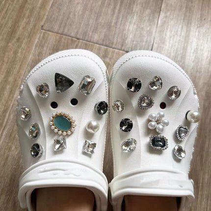 Retro Metal Pearl Shoe Buckle Removable Decoration DIY Accessories for Cave Shoe