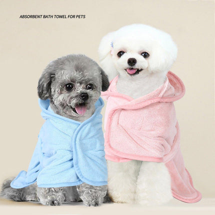 Absorbent Dog and Cat Bath Towel Quick Dry Microfiber Pet Bathrobe for Pets