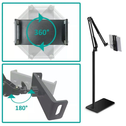 Hands Free Floor Stand Adjustable Bed Clip Holder For Tablet iPad iPhone Switch - Aimall