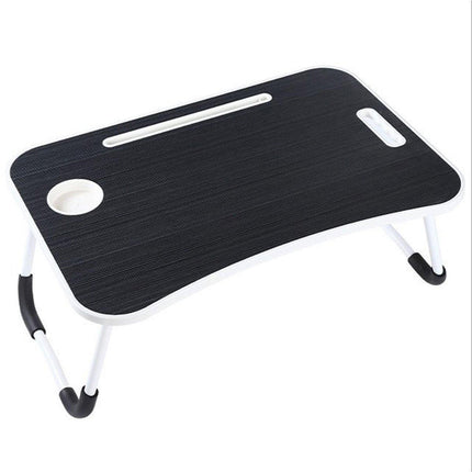 Laptop Bed Table Foldable Lap Standing Desk with Cup Slot for Indoor Picnic Tray
