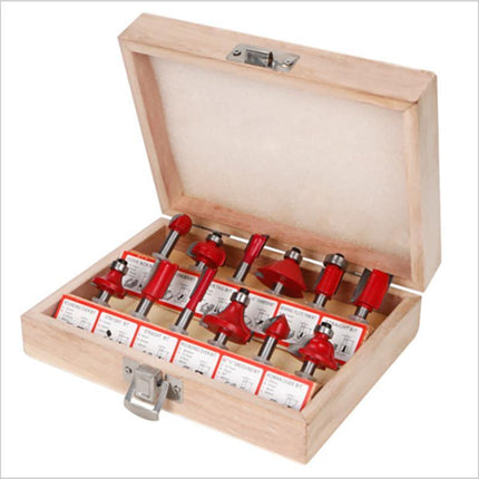 15X 1/2 1/4 inch Router Bits Set Woodworking Tool Cutter Shank Tungsten Carbide - Aimall