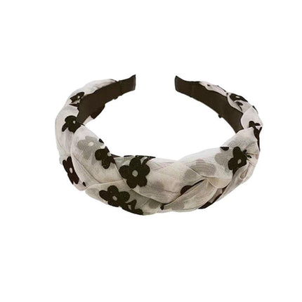 Non-slip braid Hair Accessories Hair Hoop Bands Women Girl Flower Headband Party - Aimall