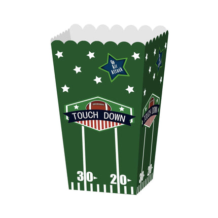 24pcs Football Party Popcorn Cookie Boxes Touchdown Celebration Dessert Supplies